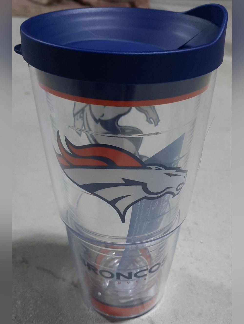 Brand New Denver Broncos Tervis Tumbler Water Bottle Mug Cup